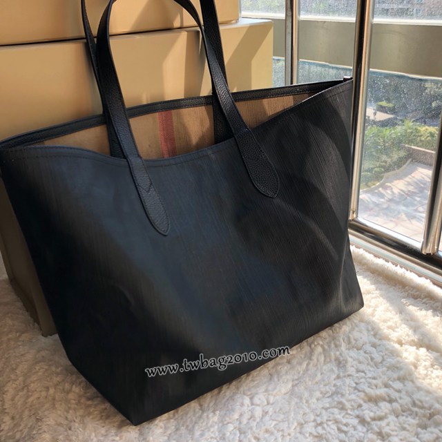 Burberry專門店新款雙面兩用托特包 巴寶莉塗鴉圖案手提購物袋 yxb1358